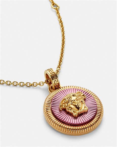 Versace Women's Medusa Biggie Necklace in Beige 